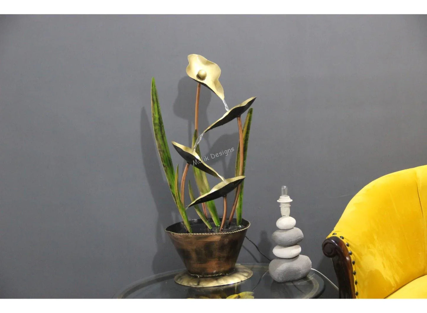Iron Calla Lily Design Tabletop Water Fountain-ArtyCraftz.com