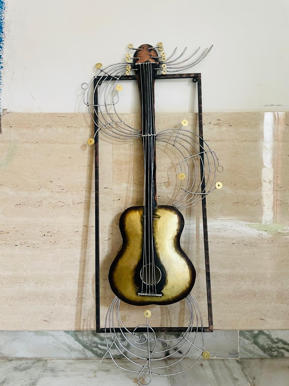 Iron Guitar Wall Art-ArtyCraftz.com