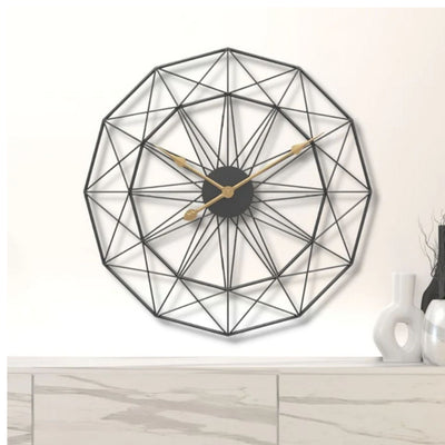 Iron Metal Polygon Geometric Wall Clock - ArtyCraftz.com