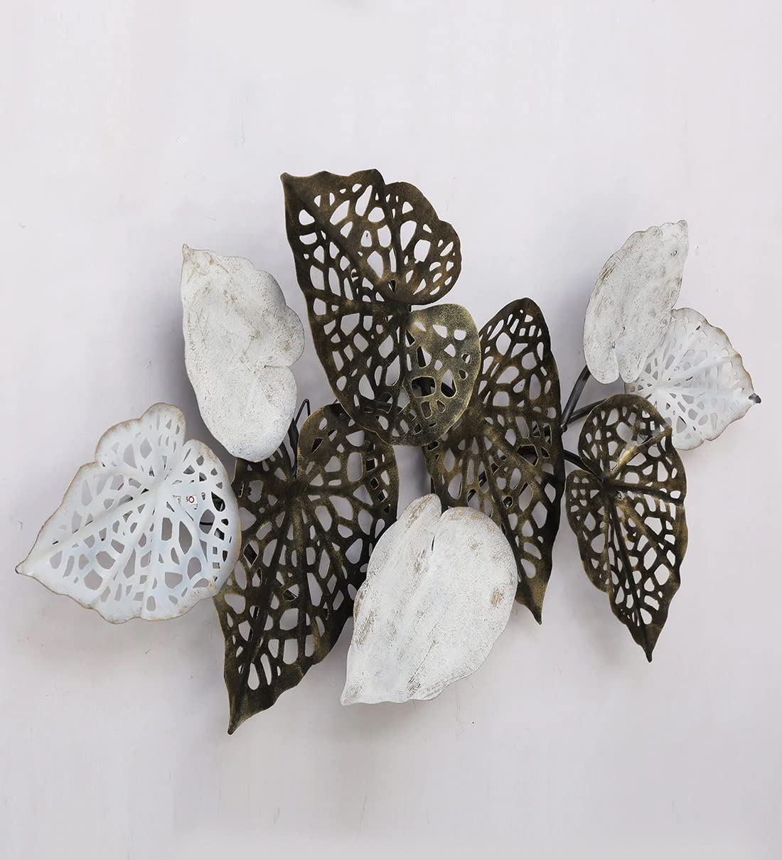 Iron leaf wall art with LED lights measuring 58 x 30 inches - ArtyCraftz.com