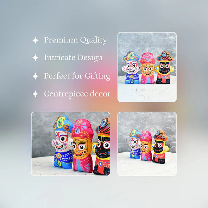 Jagannath Cute Trio Showpiece-ArtyCraftz.com