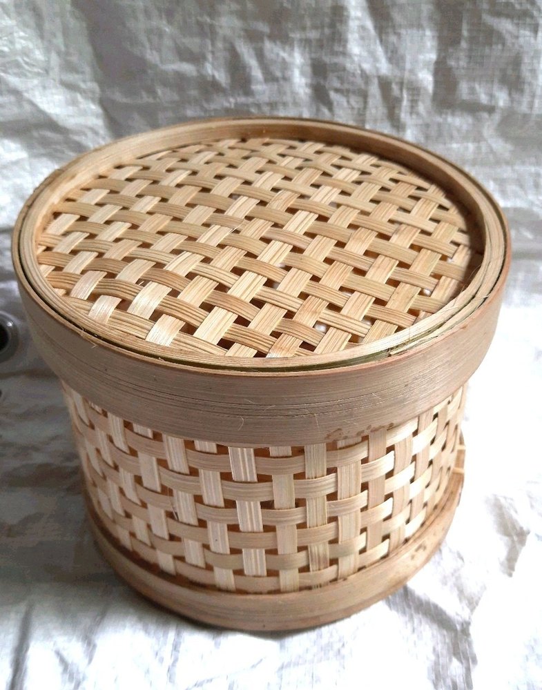 Jalli Round Bamboo Box-ArtyCraftz.com