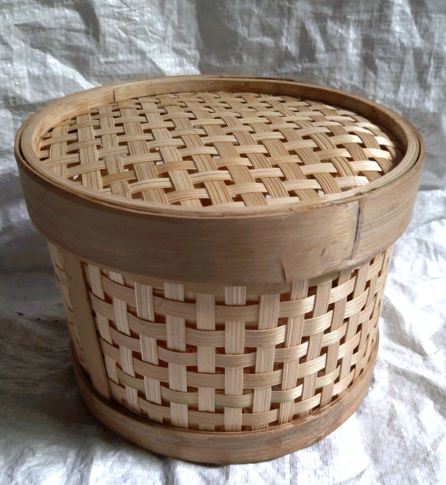 Jalli Round Bamboo Box-ArtyCraftz.com