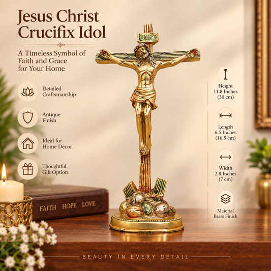 Jesus Christ Crucifix Idol 11.8 Inch-artycraftz.com