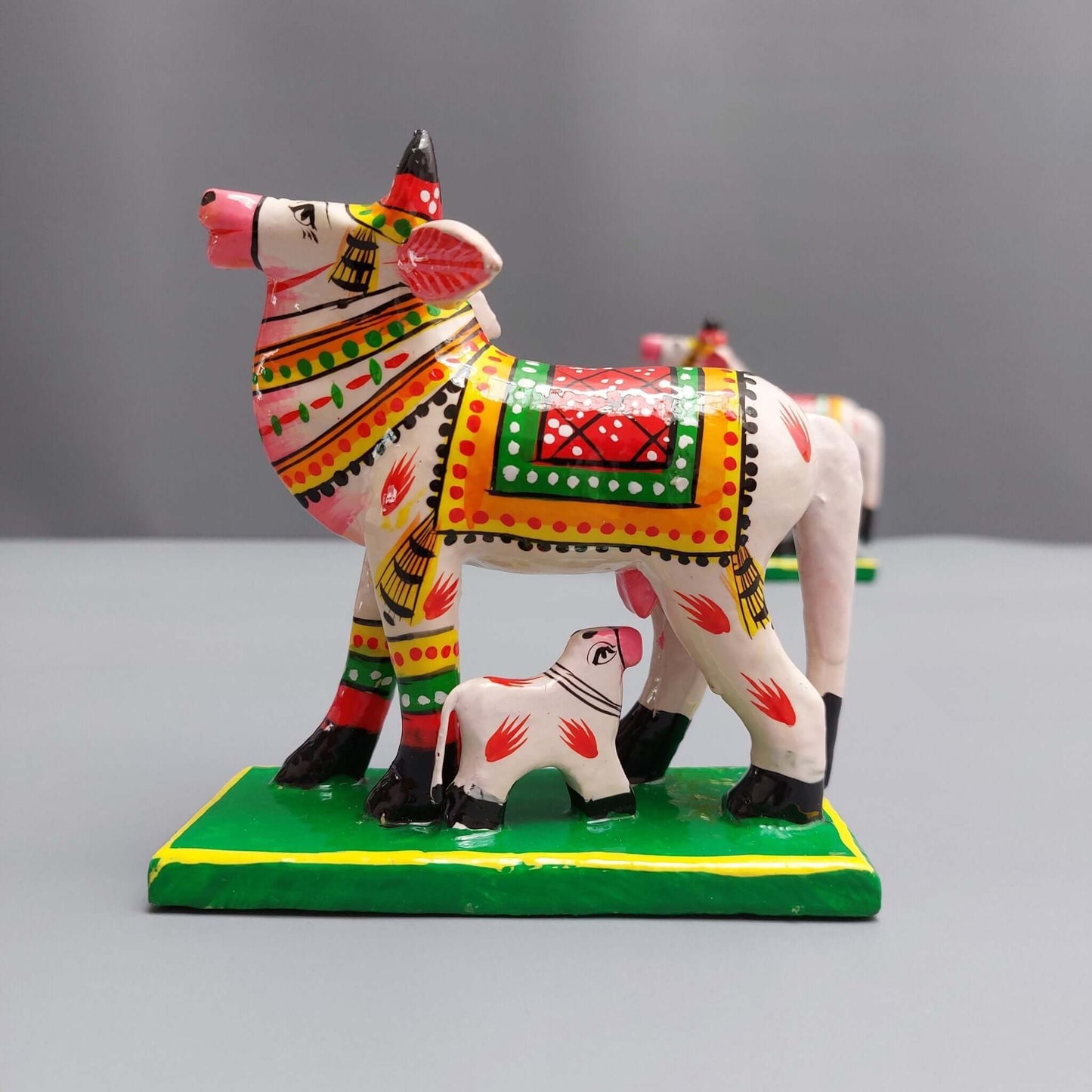 Etikopaka Wooden Kamadhenu cow
