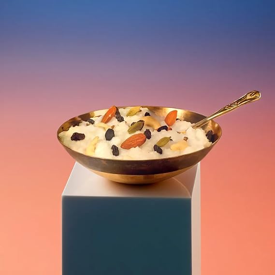 Kansa Bowl (Tansli) Set with Spoon (6 inch)Pure Bronze Metal