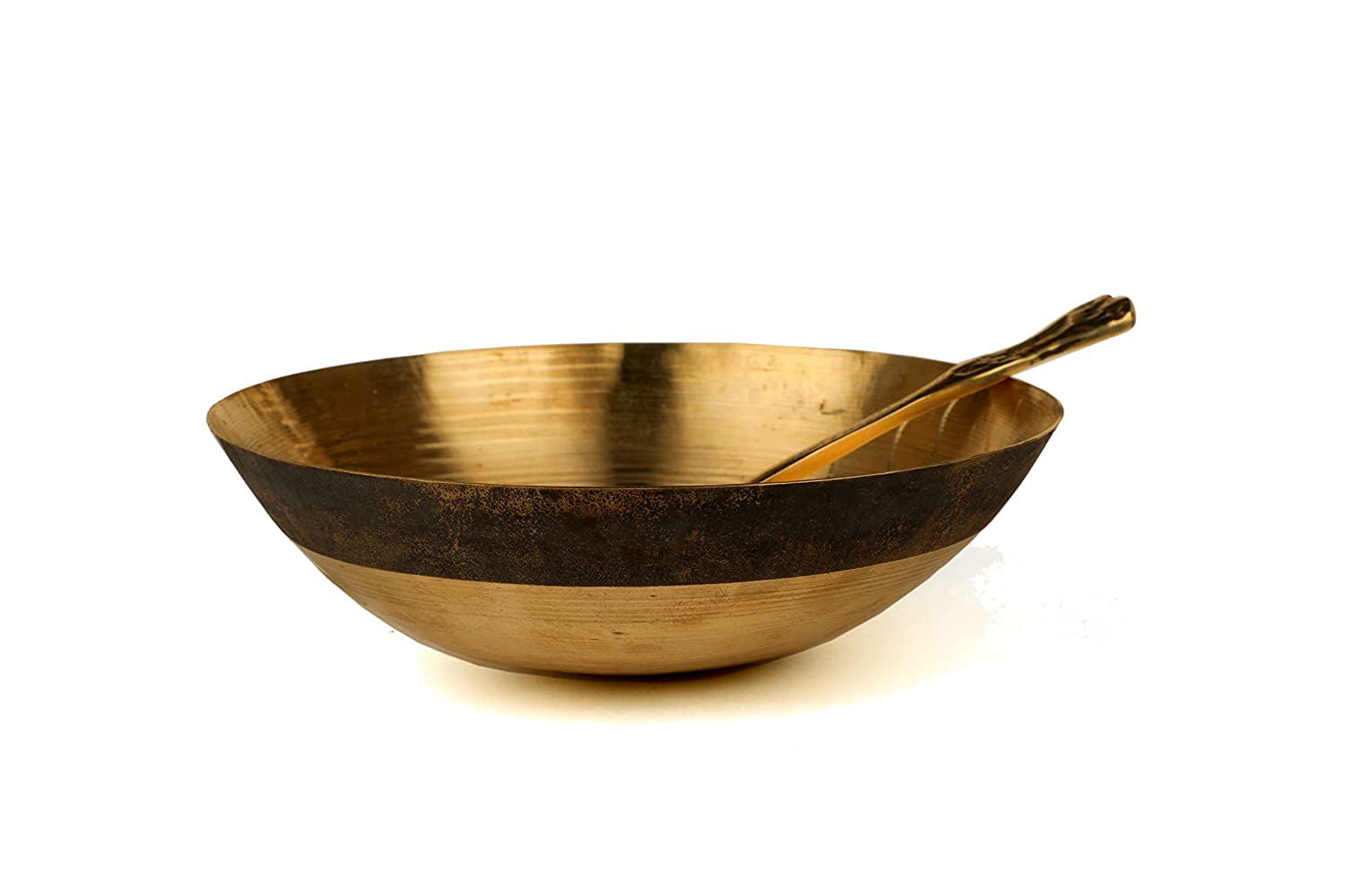 Kansa Bowl (Tansli) Set with Spoon ( 6 inch )Pure Bronze Metal - ArtyCraftz.com