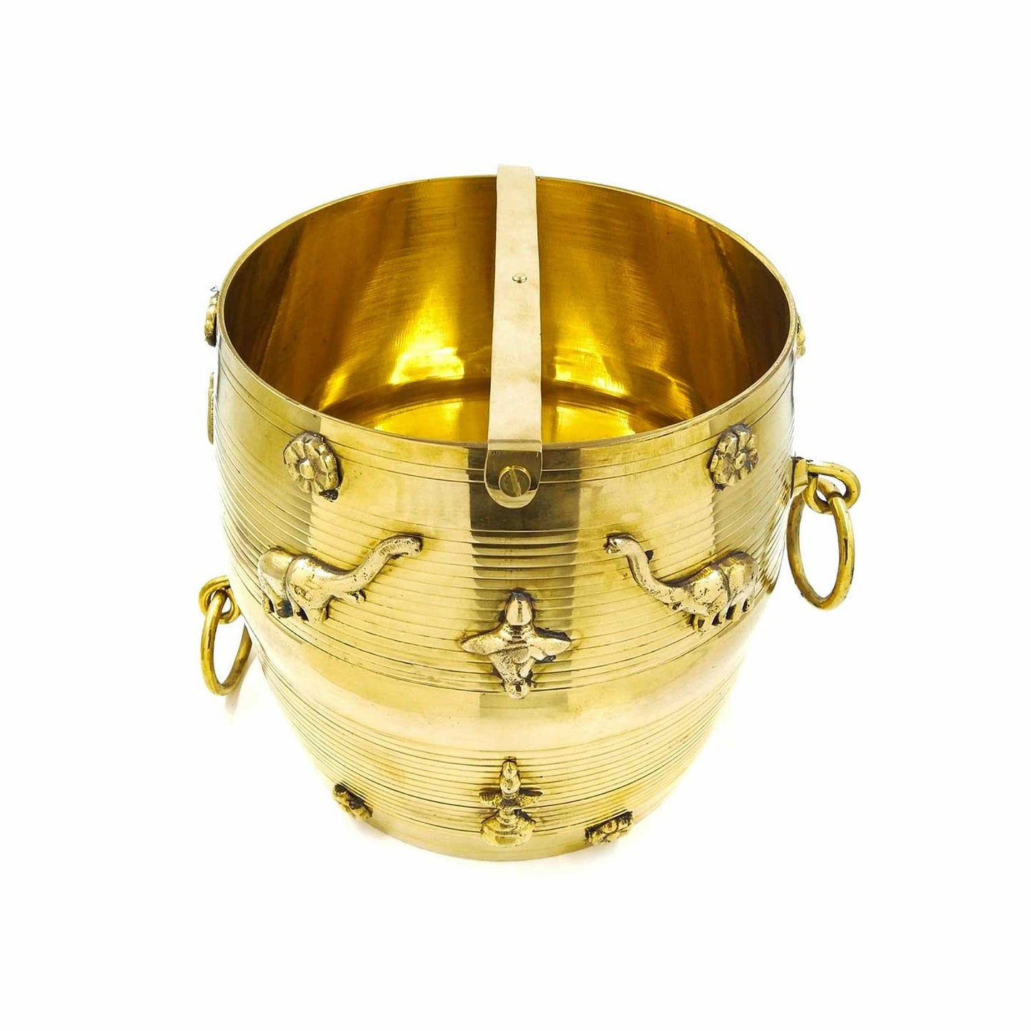 Kerala Brass Nirapara with Elephant Motif-ArtyCraftz.com
