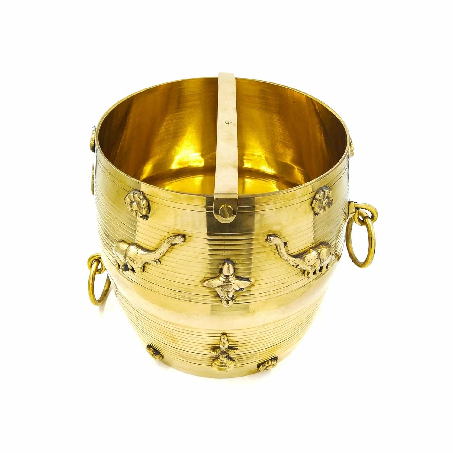 Kerala Brass Nirapara with Elephant Motif-ArtyCraftz.com