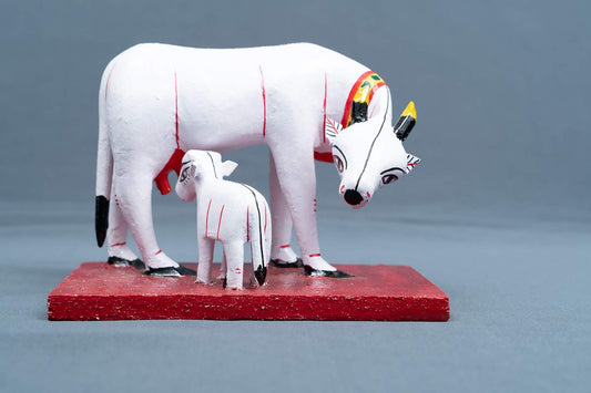 Kondapalli Cow and Calf Showpiece