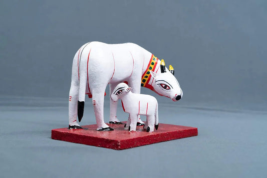 Kondapalli Cow and Calf Showpiece