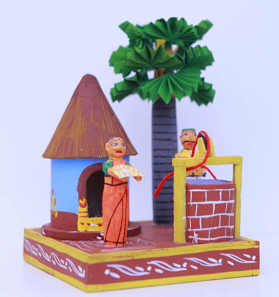 Kondapalli Hut and Well Showpiece-ArtyCraftz.com