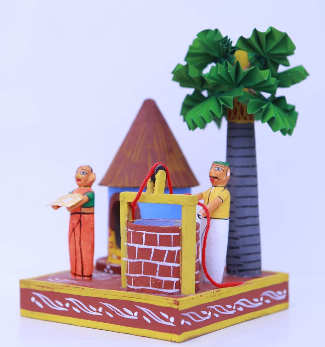 Kondapalli Hut and Well Showpiece-ArtyCraftz.com