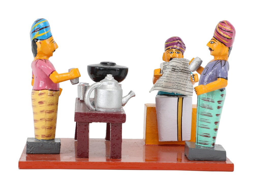 Kondapalli Tea Stall Showpiece-ArtyCraftz.com