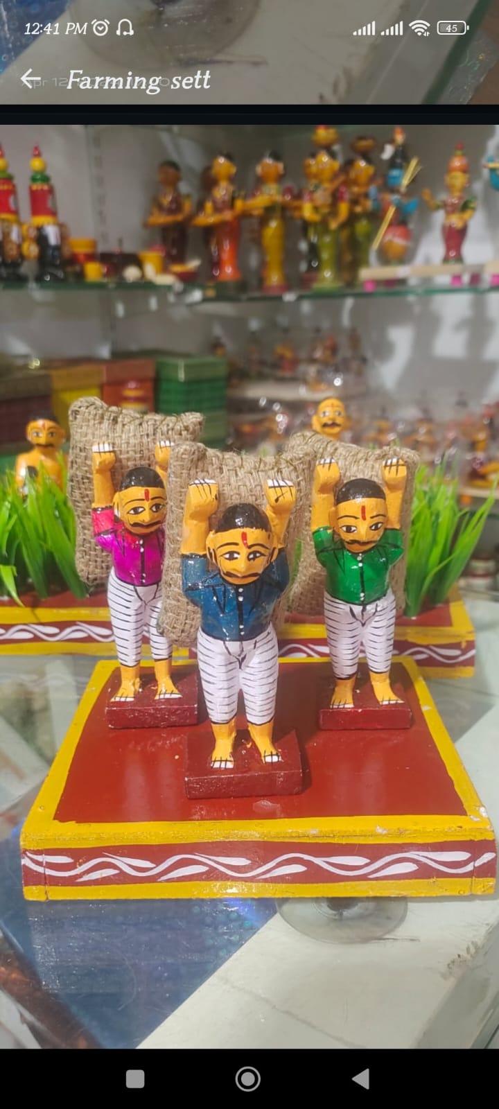 Kondapalli Wooden Farming Showpiece-ArtyCraftz.com