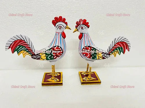 Kondapalli Wooden Rooster set- ArtyCraftz.com