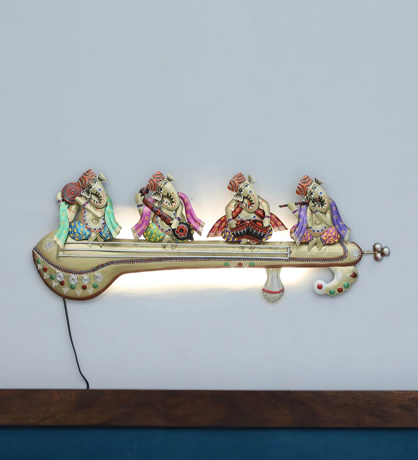 LED Ganesh Musician Wall Decor-ArtyCraftz.com