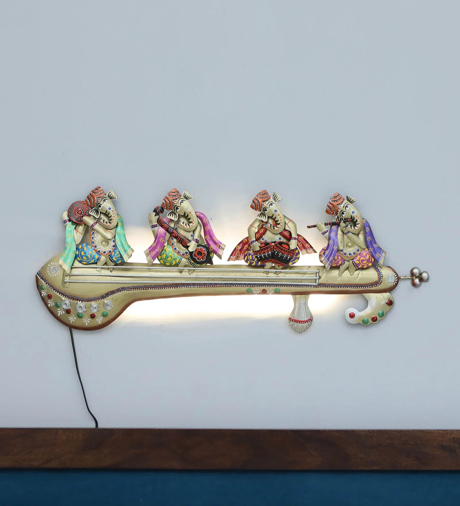 LED Ganesh Musician Wall Decor-ArtyCraftz.com