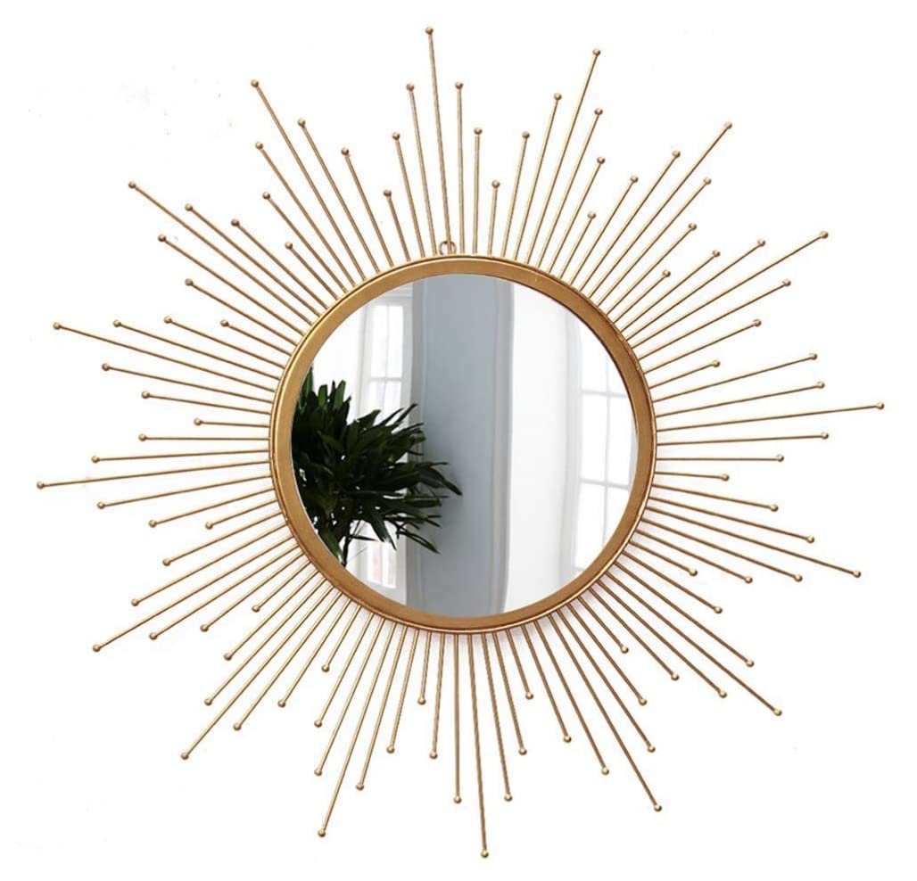 Large Gold Sunburst Wall Mirror-ArtyCraftz.com