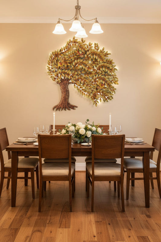Large LED Tree of Life iron wall art measuring 62 x 59 inches First image- ArtyCraftz.com