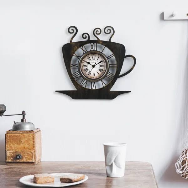 Latte Mug Quartz Wall Clock