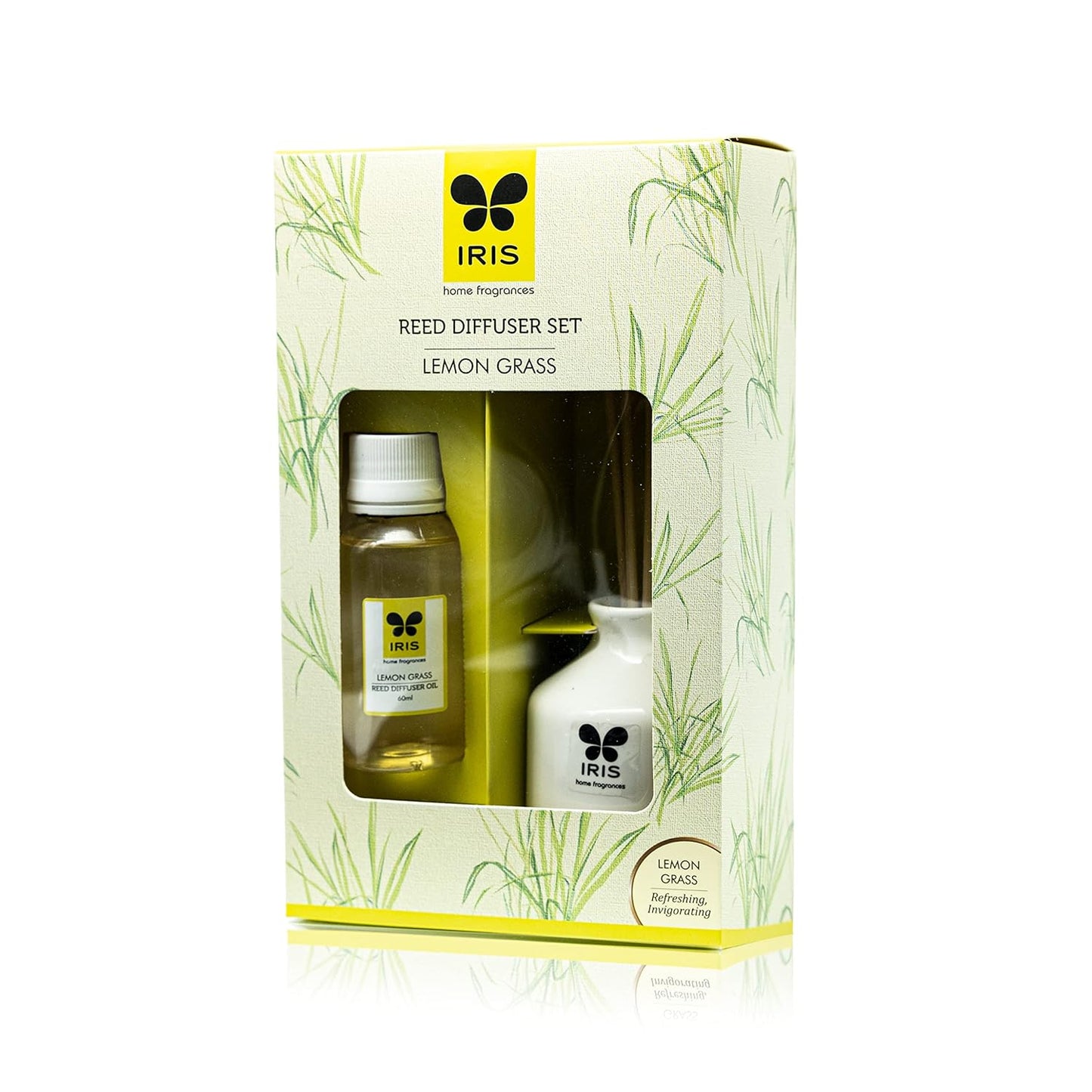 Lemon Grass Reed Diffuser with Ceramic Pot-ArtyCraftz.com