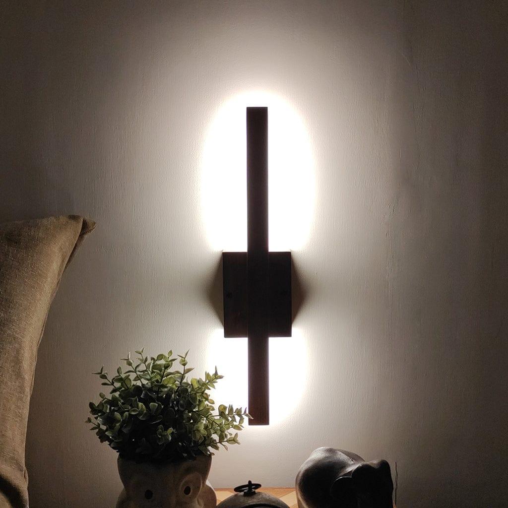 Lineo Brown Wooden LED Wall Light