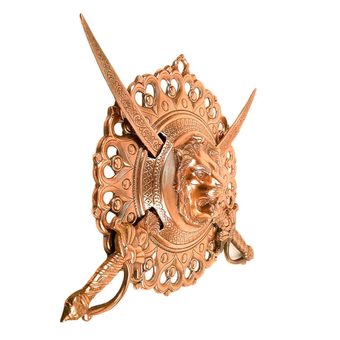 Lion Design Dhal Talwar Wall Showpiece Wall Hanging-ArtyCraftz.com