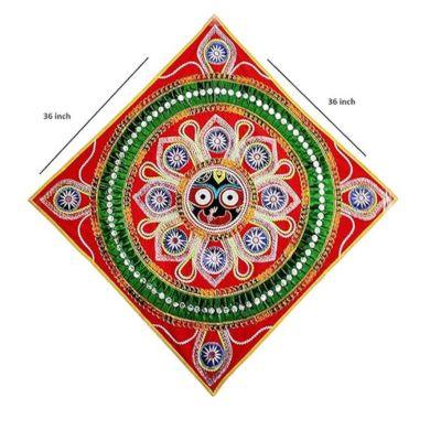 Lord Jagannath Applique Work Wall hanging