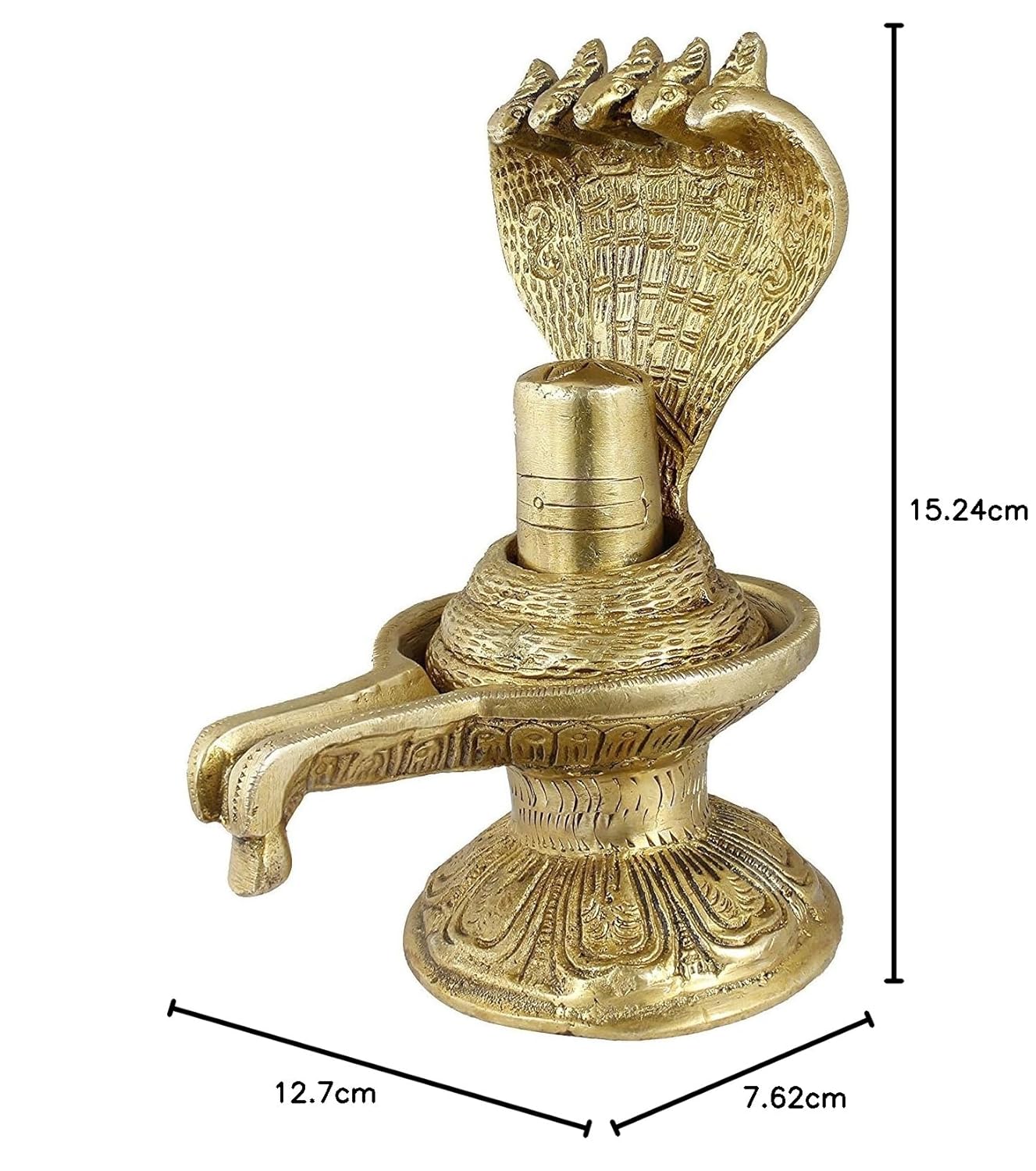 Lord Shivalingam Brass Statue with Pancha Naag
