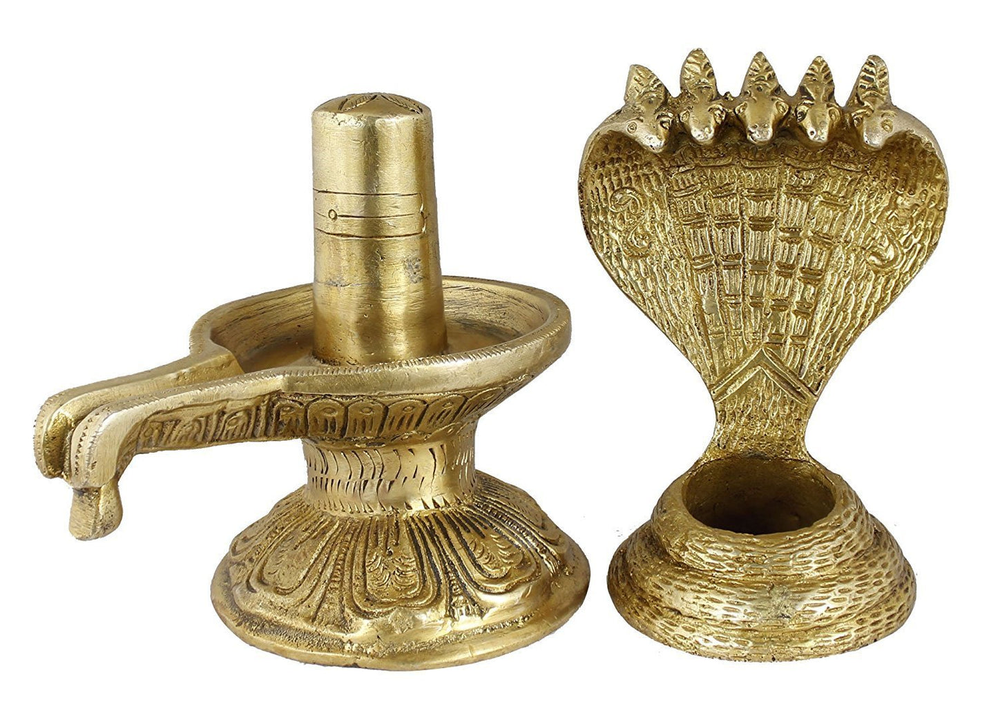 Lord Shivalingam Brass Statue with Pancha Naag
