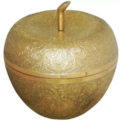 Luxurious Brass Apple Shaped Serving Bowl