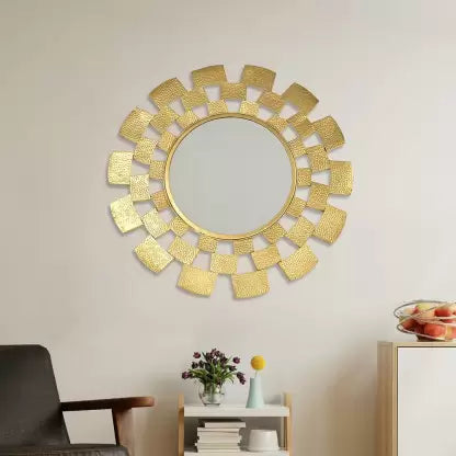 Luxurious Designer Golden Wall Mirror