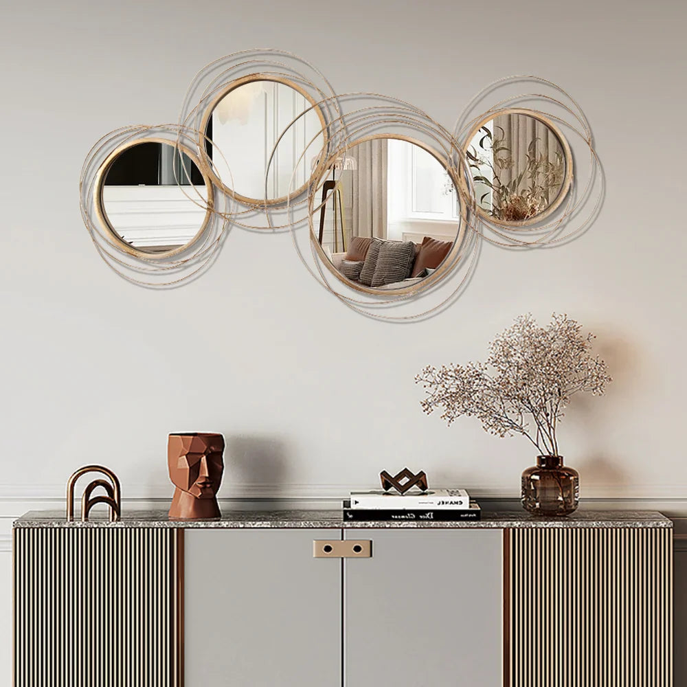 Luxury Gold Round Wall Mirror