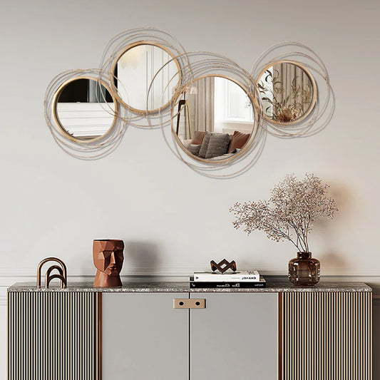 Luxury Gold Round Wall Mirror