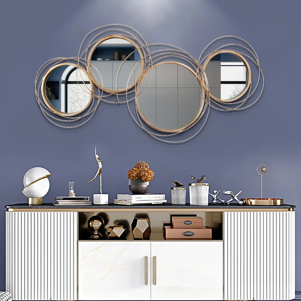 Luxury Gold Round Wall Mirror