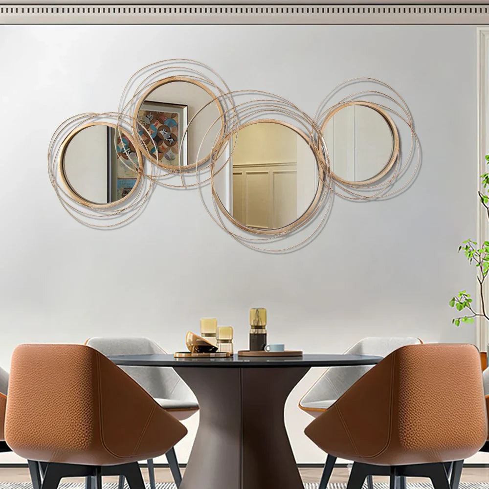 Luxury Gold Round Wall Mirror