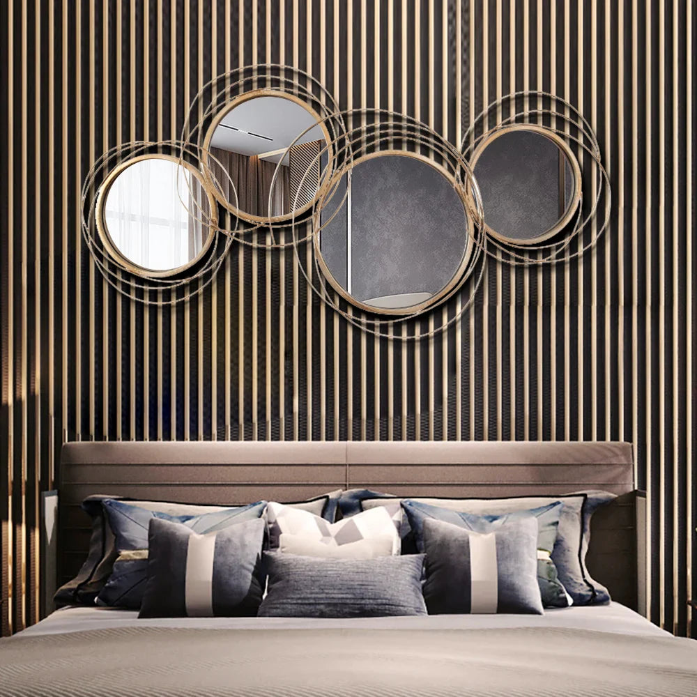 Luxury Gold Round Wall Mirror