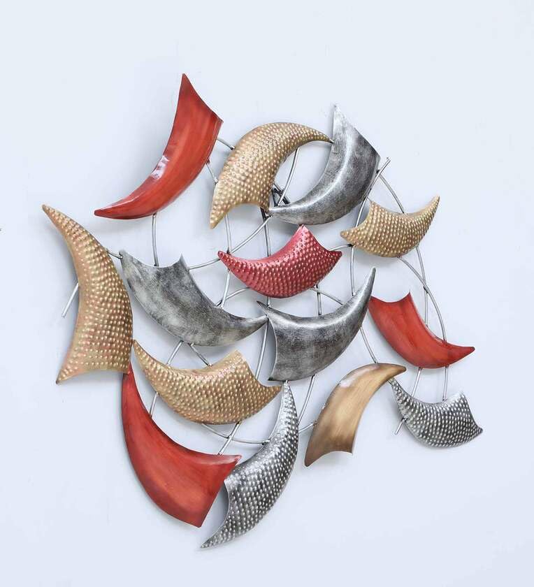 Luxury Abstract Crescent Metal Wall Art-ArtyCraftz.com