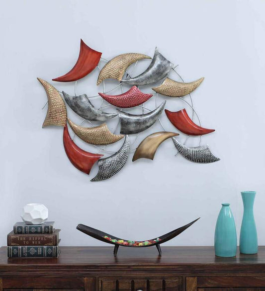 Luxury Abstract Crescent Metal Wall Art-ArtyCraftz.com