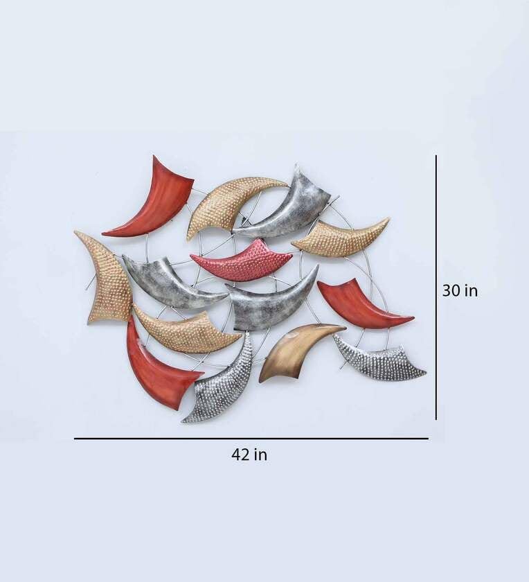 Luxury Abstract Crescent Metal Wall Art-ArtyCraftz.com