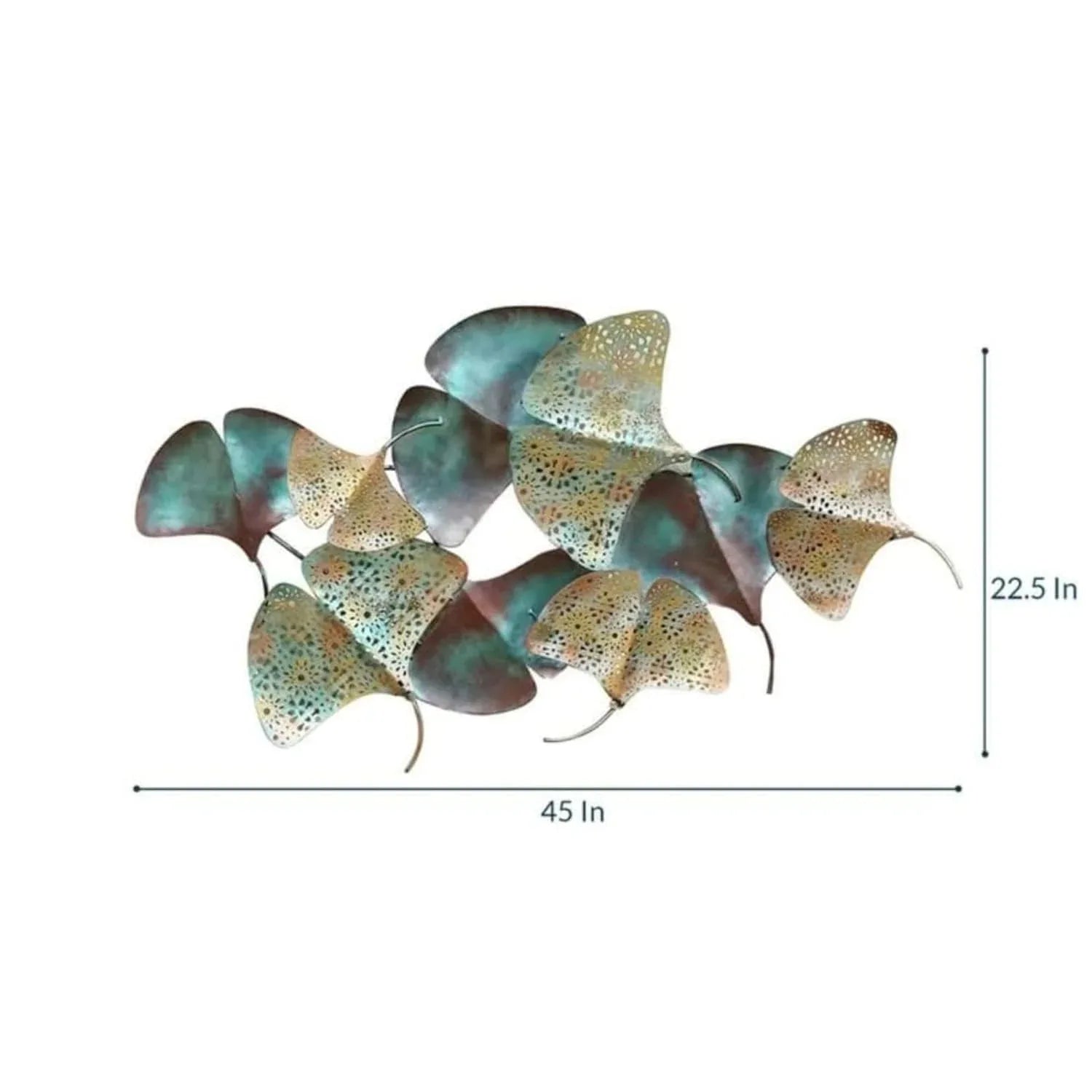 Luxury LED Ginkgo Leaf Metal Wall Art - ArtyCraftz.com
