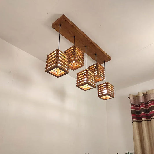 Lyon Brown 5 Series Hanging Lamp - ArtyCraftz.com