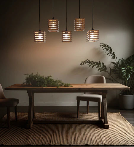 Lyon Brown 5 Series Hanging Lamp - ArtyCraftz.com