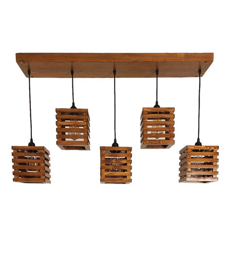 Lyon Brown 5 Series Hanging Lamp - ArtyCraftz.com