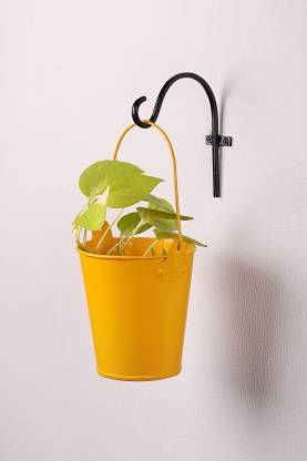 METAL ROOTS Hanging Metallic Pot Bucket - ArtyCraftz.com