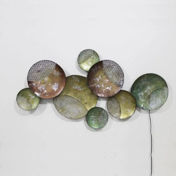 Aurora Circles LED Iron Wall Art - ArtyCraftz.com