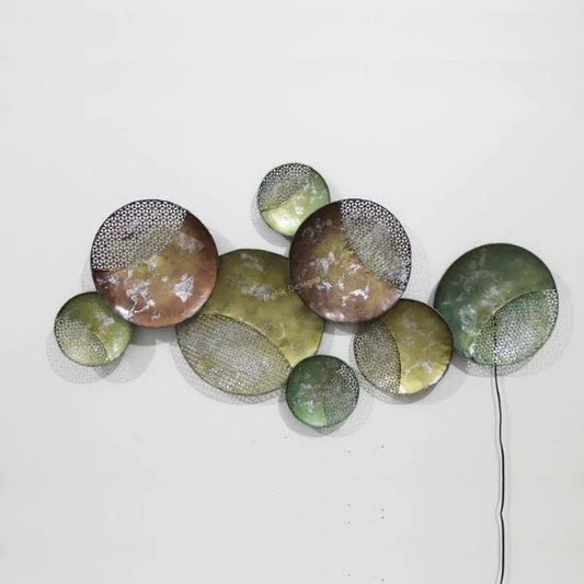Aurora Circles LED Iron Wall Art - ArtyCraftz.com