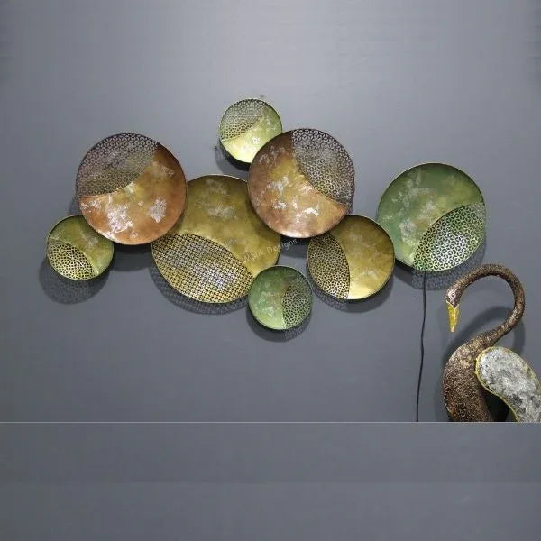 Aurora Circles LED Iron Wall Art - ArtyCraftz.com