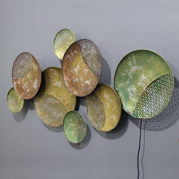 Aurora Circles LED Iron Wall Art - ArtyCraftz.com